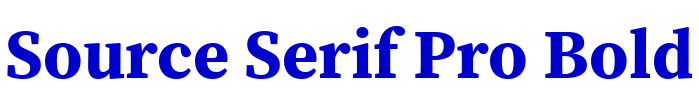 Source Serif Pro Bold police de caractère